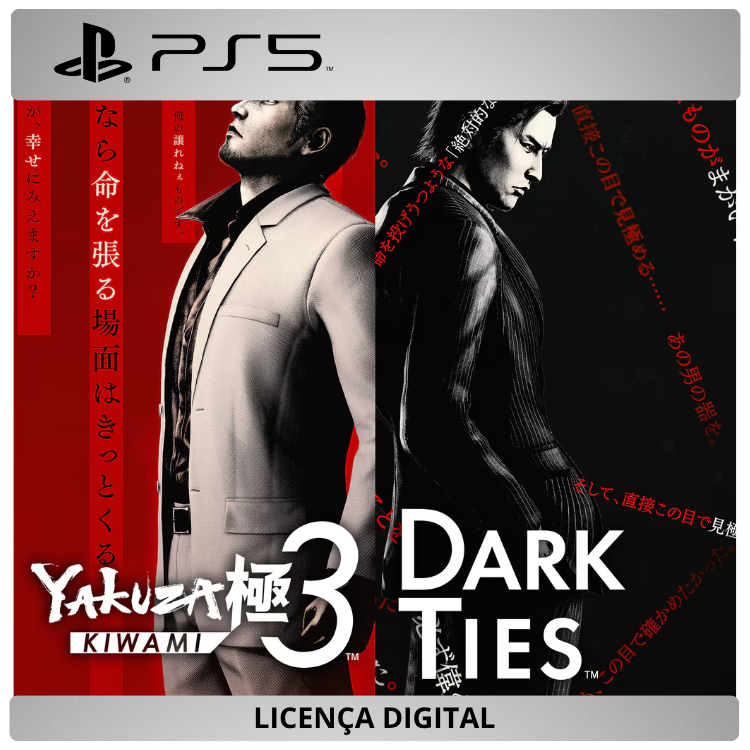 Yakuza Kiwami 3 & Dark Ties - Licença Digital de Uso | PlayStation 5