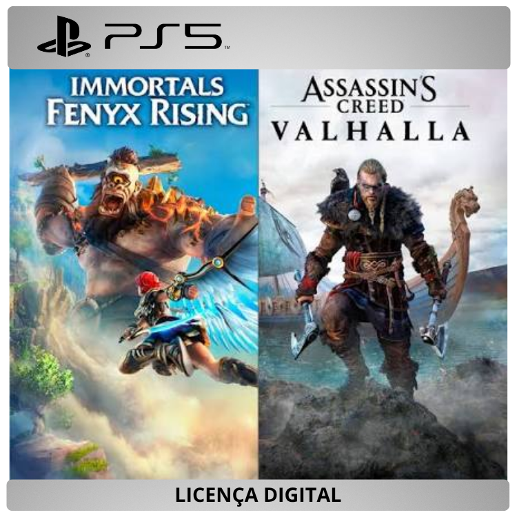 Pacote Assassin's Creed Valhalla + Immortals Fenyx Rising - Licença Digital de Uso | PlayStation 5